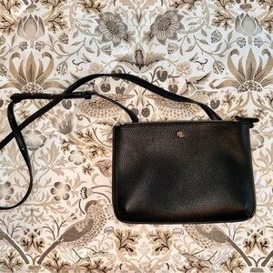 Lauren Ralph Lauren Black Pebbled Crossbody Bag